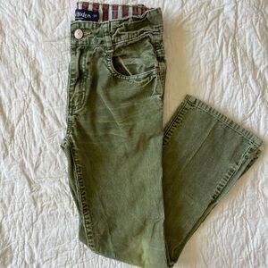 Mini Boden Olive Green Corduroy Boys Straight Jeans